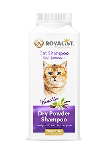 Royalist Parabensiz Kediler İçin Vanilyalı Kuru Toz Şampuan 150 G
