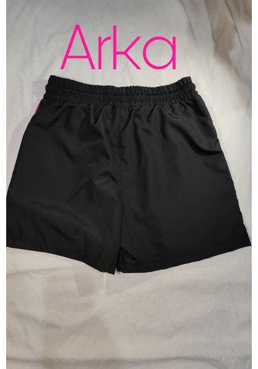 Siyah Büyük Beden Kadın Deniz Şortu Büyük Beden Şort 2xl-7xl Siyah