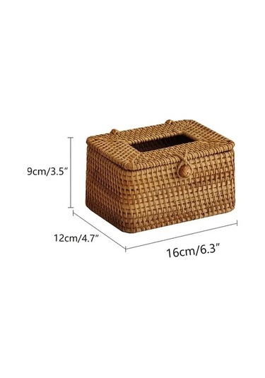 Besthome1 Sarı Renk Ahşap Rattan Peçete Tutucu: Masa Üstü, Organize, Rustik, Dayanıklı Diğer