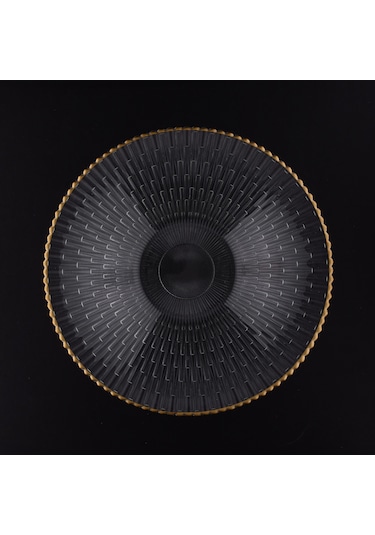 Porsima 31016 Newyork Altın Yaldızlı Cam Meyvelik Sunumluk 31 Cm