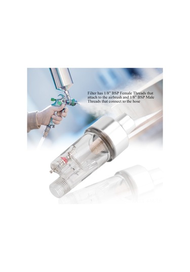 Ximistore9 1/8" Bsp Metal Mini Hava Filtresi - 5 Mikron Yağ Su Ayırıcı, Ruhsatlı Valfli, Sprey Fırçalarını Nemden Korur, Temiz Kuru Hava Sağlar