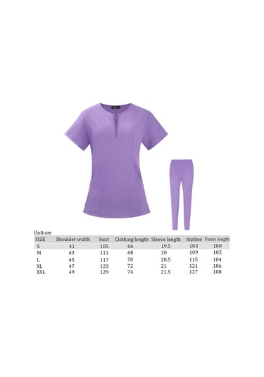 Suntek Üniformalar Fırçalama Seti Hemşire Üst Ve S-mor