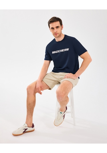 Skechers M Lightweight Graphic Tee T-shirt Erkek Lacivert Tshirt S2510169-410 Lacivert