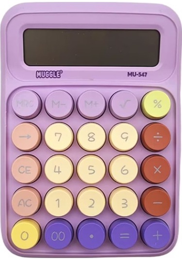 Muggle Hesap Makinesi Orta Boy 12 Hane Mu-547 Çok Renkli