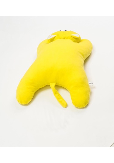 Sevimli Ve Yumuşak Kedi Minder Sarı