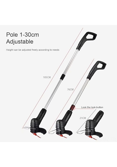 Wezone Taşınabilir Şarjlı Çim Biçme Makinesi - Uzun Süreli Kullanım, Hafif Ve Dayanıklı