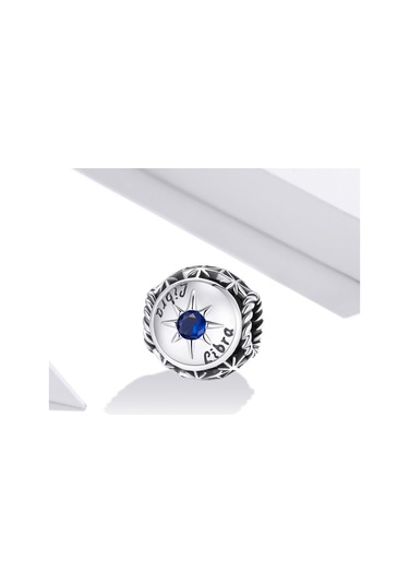 S925 Ayar Gümüş On İki Takımyıldızı Zirkon Boncuk Dıy Bilezik Kolye Aksesuarları, Stil: Terazi Çok Renkli