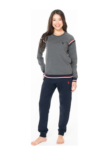 Kadın Pamuklu Lisanslı Pijama Takımı 20118 Antrasit Melanj