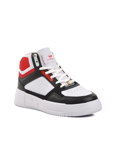 Walkway Berry Hi Beyaz-siyah-kırmızı Bağcıklı Unisex Hi Sneaker 001 Walkway Berry Hi Beyaz-siyah-kırmızı Bağcıklı Unisex Hi Sneaker 001