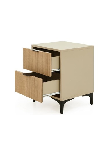 Just Home Prestige 2 Çekmeceli Komodin - Vizon / Yunus - 45 Cm Vizon / Yunus