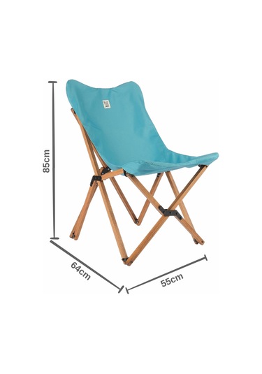 Bag The Joy Ahşap Kahverengi İskelet - Turkuaz Kılıf Sandalye Turkuaz