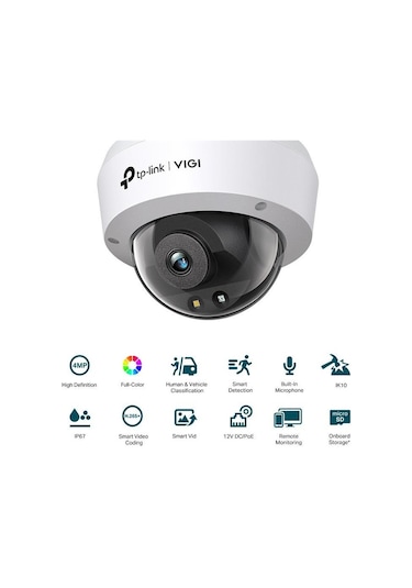Tp-link Vıgı C240 2.8mm 4mp Full-color Dome Ip Kamera 1/3",30fps,fhd,h265+,poe