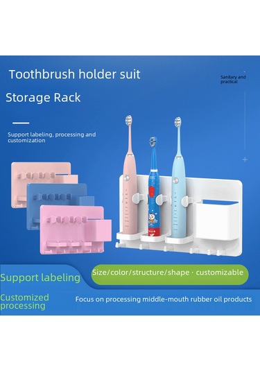 Yunboo Duvar Takılı Elektrikli Fırça Tutucu, Delme Yok Banyo Organizer, Aile İçin Sağlam Tasarım, Kolay Kurulum Beyaz Diğer