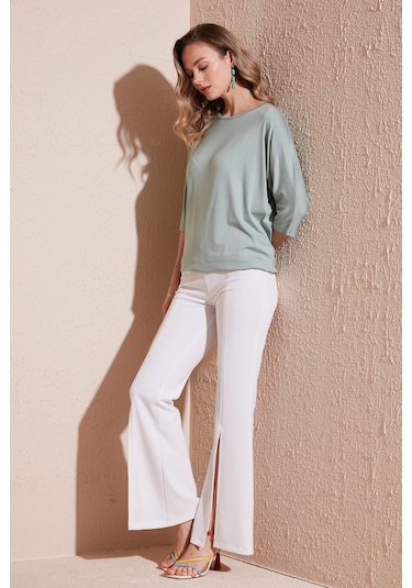 Lela Bisiklet Yaka Truvakar Kol Bayan Bluz 5861416Y Çağla