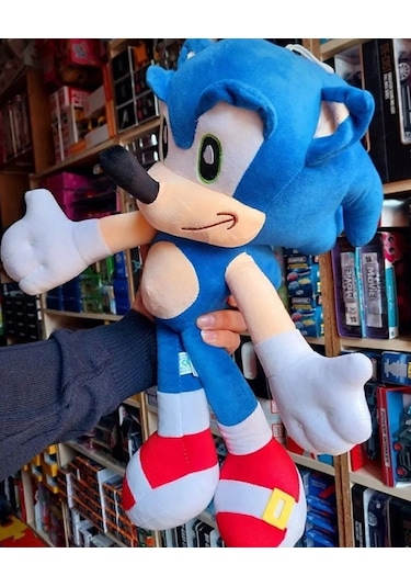 Sonıc Peluş 45 Cm Büyük Boy Oyuncak Sonic Yurtdışı Orjinal Sonik