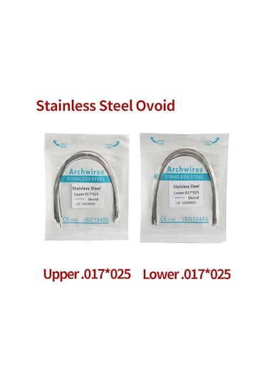 10packs 100 Adet Paslanmaz Çelik Ss Braketi Tel Oround Yuvarlak Dikdörtgen Gümüş