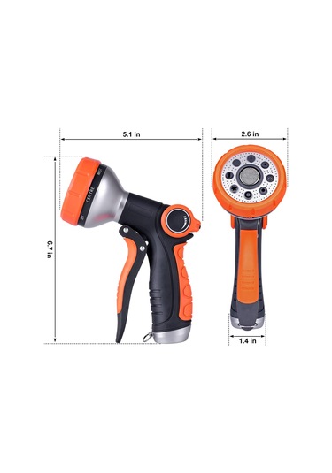 Singree 8 Ayarlanabilir Modlu Bahçe Hortumu Nozulu - Çim, Araba Ve Evcil Hayvanlar İçin Pratik Spreyleme Çözümü