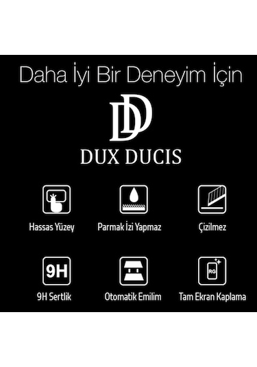 Dux Ducis Iphone 12 Pro Max 6.7Inç Tempered Cam Ekran Koruyucu 1 Siyah