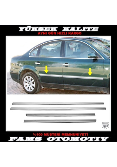 Vw Passat B5 Krom Yan Kapı Çıtası 4 Kapı 1996-2005 Arası P.çelik