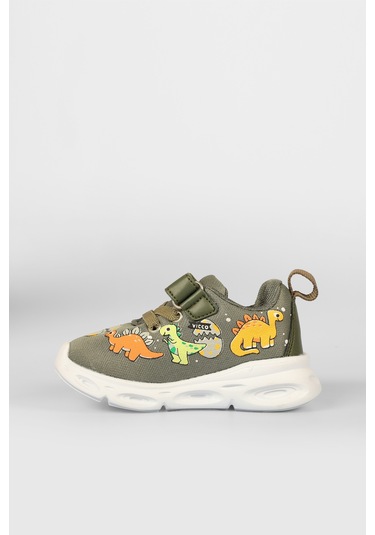 Vicco Dino Işıklı Erkek Okul Öncesi Haki Spor Ayakkabı Haki