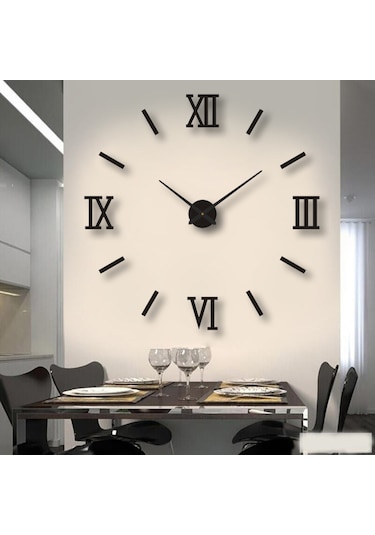 Lemestar Küçük Boy 40cm Altın Renkli Akrilik Duvar Saati - Sessiz Çalışma, 3d Dekoratif, Delik Açmadan Kurulum, Salon Ve Ev Dekoru Çok Renki