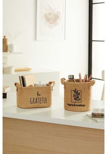 Ocean Home Textile 2' li Jüt Sepet  Set