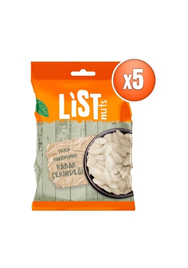 List Nuts Kavrulmuş Kabak Çekirdeği 5 x 180 g
