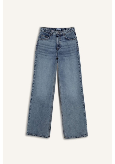 DeFacto Straight Wide Yüksek Bel Geniş Paça Uzun Jean Pantolon D7979AX25SPNM28 DeFacto Straight Wide Yüksek Bel Geniş Paça Uzun Jean Pantolon D7979AX25SPNM28