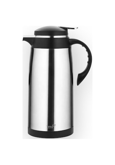 Teba Çelik Termos 1.3 Litre İçi Cam 12 Saat Sıcak Gri