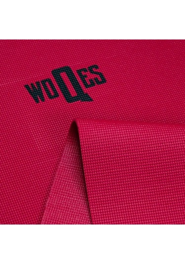 Woqes Egzersiz Matı 6mm Kalınlık 173x61 Cm Kaymaz Pilates Ve Fitness Matı Koyu Kırmızı