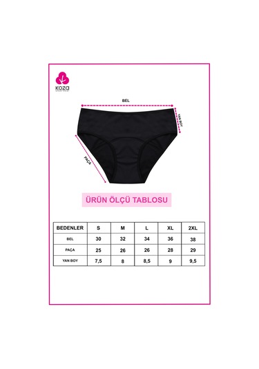 2 Adet Siyah Yıkanabilir Regl Peroid Destek Külodu 5300-a2 Siyah