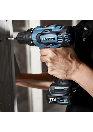 Erbauer EDD12-Li-2 Çift Akülü Matkap 12V
