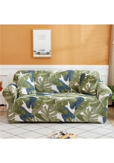 Lemestar Ev İçin Kumaş Koltuk Örtüsü Tam Kaplama Kaymazlı Koltuk Battaniyesi Fırça Desenli 190-230 Cm Üç Kişilik DiğER