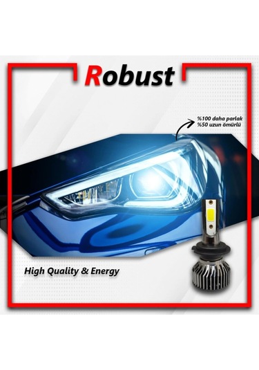Robust R1 H7 Led Xenon 10000 / Lümen 2 Li Set