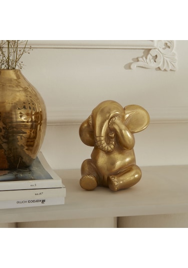 Karaca Home Elephant Biblo Gold 9x9x12 Cm