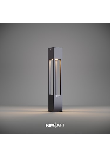 Fonelight Aka Bahçe Aydınlatması Bollard Antrasit 60 Cm Antrasit