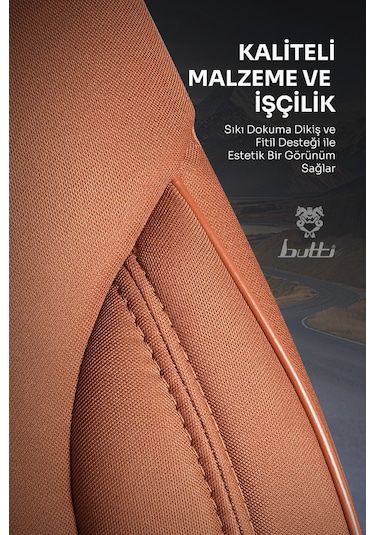 Taba - Taba Buttı Talos Serisi Premium Oto Koltuk Kılıfı Ortopedik Destekli, Ön Arka Tam Set, Aırbag Uyumlu