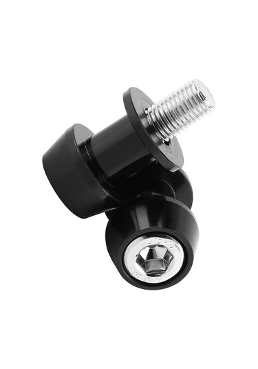 Konesam Motosiklet Cnc Alüminyum Arka Ayak Spoolları, 10mm Siyah, Sabit Konforlu Park Etme, Dayanıklı, Kolay Kurulum 1 Çift