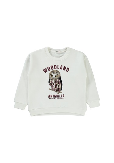 Civil Girls Kız Çocuk Sweatshirt 6-9 Yaş Ekru 19k34356224w1 Ekru