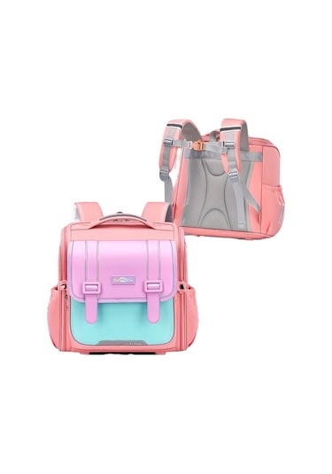 Oxford Kumaşın Yükünü Azaltmak Için Ilkokul Öğrencilerinin Yatay Okul Çantası Çocuk Omuz Çantası Abz0ce Pembe - Pembe