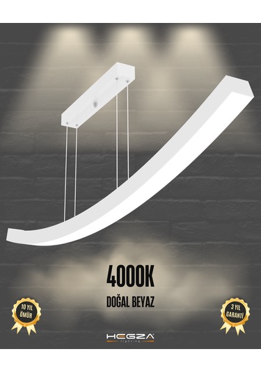 Freccia Beyaz Kasa, Doğal Beyaz Işık Modern Sarkıt Led Avize Beyaz