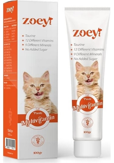 Zoey Multivitamin Paste Kediler İçin Malt 100 G