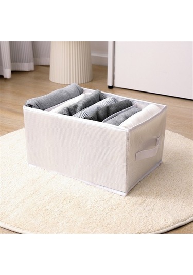 3pcst Başlatılan Katlanabilir Giysi Saklama Kutusu Gardırop Giyim Organizatörü Mffzjb Beyaz