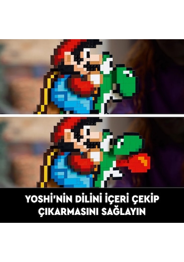 LEGO® Super Mario™ Super Mario World™: Mario ve Yoshi 71438 - Yetişkinler için Sergilenebilir Koleksiyonluk Yapım Seti (1215 Parça)