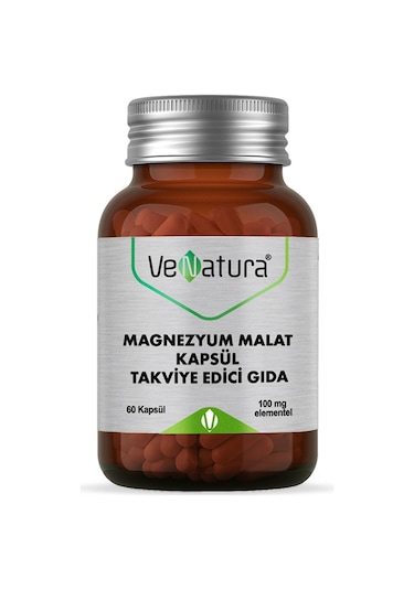 Venatura Magnezyum Malat Takviye Edici Gıda 100mg 60 Kapsül