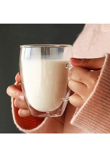 Perotti Çift Cidarlı 300Ml Cam Kupa 12474