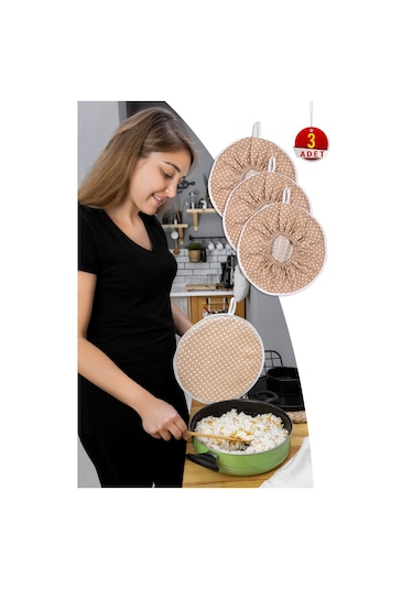 3 Adet Şık Ve Pratik Demlematik: Pilav Demleme Örtüsü , Tencere Kapağı Bonesikahve Pauntiye