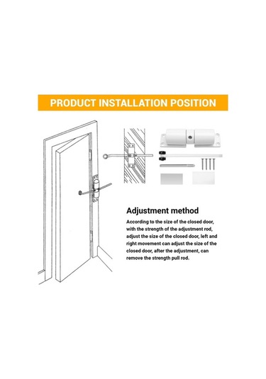Ulzyvf Yaylı Tipi Otomatik Kapı Kapı Kapatıcı Hizmet Beyaz Ayarlanabilir Ağır Qu