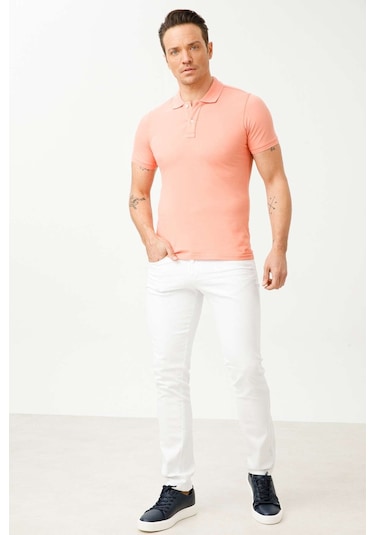 Igs Standart Erkek Polo Yaka Tişört Yavruağzı