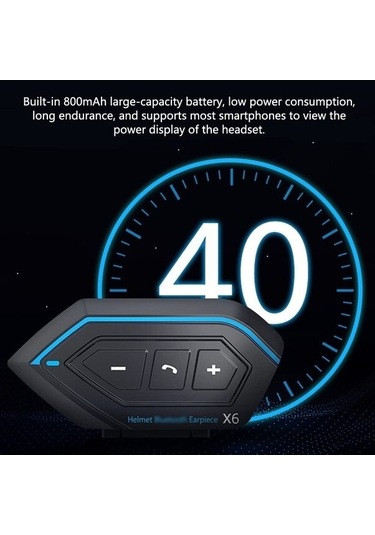 Jokmae Kulak Üstü Kask İçi İnterkom Gürültü Önleyici Bt5.0 Ty Bluetooth Bağlantılı Motosiklet Kulaklık